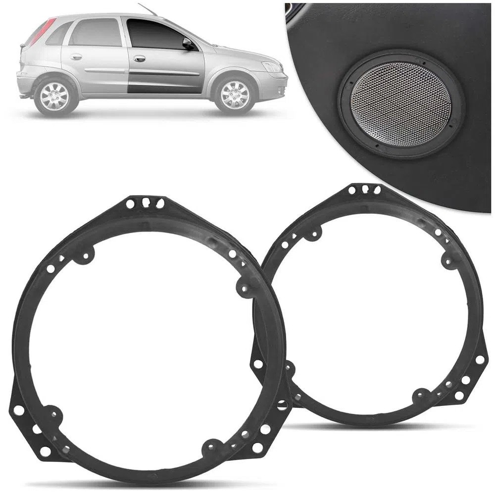 ARO ADAPTADOR P/ALTO FALANTE 5/6 POLEGADAS VW GOL - GM CORSA DIANT PERMAK