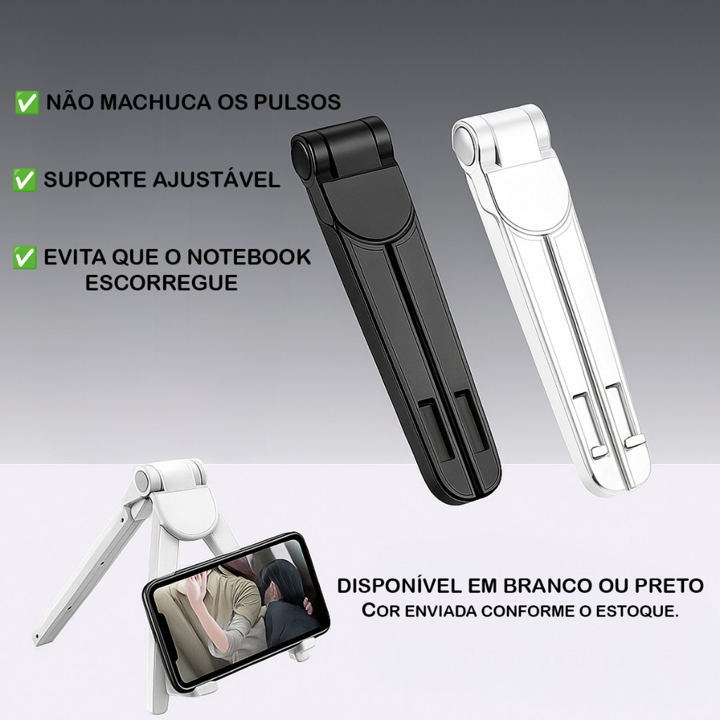 Suporte Base de Mesa Notebook Celular Livros Tablet Regulavel Ajustável Dobrável Portatil Ergonomico
