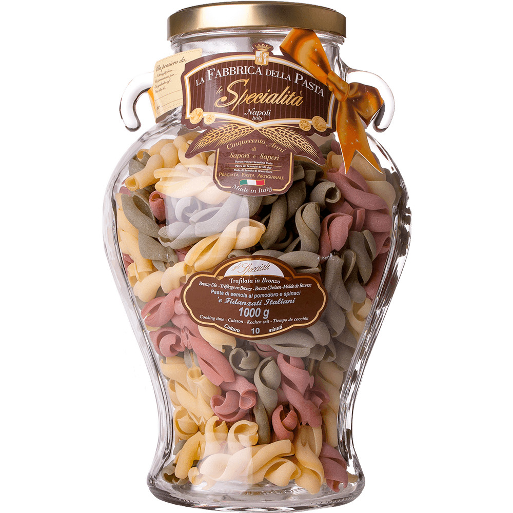 Macarrão Italiano Anfora Fidanzati Tricolore La Fabbrica Della Pasta Di Gragnano 1kg em Oferta na Shopee