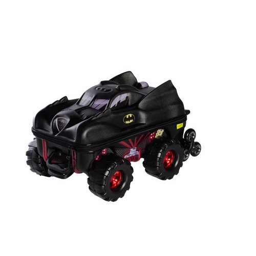 Mala Infantil Batmovel 3D Rodinhas Preta Viagem Resistente Infantil