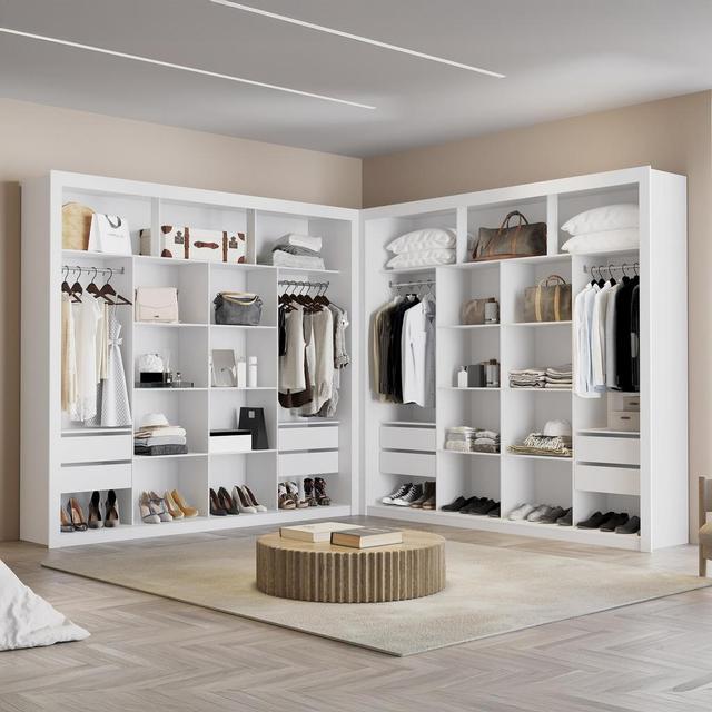 Closet Duplo NT6060 100% MDF Branco Amoudi Móveis