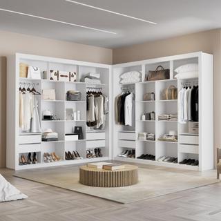 Closet Duplo NT6060 100% MDF Branco Amoudi Móveis