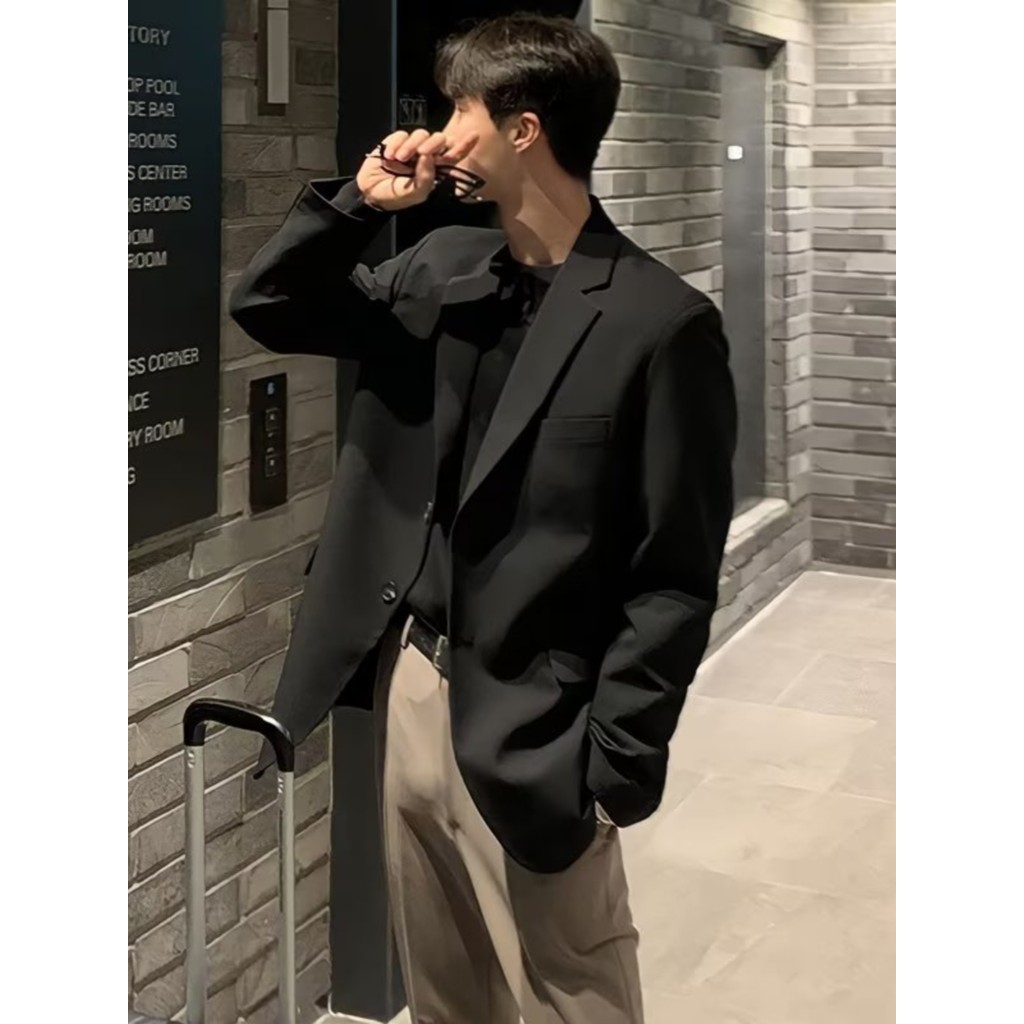 Perfil terno masculino britânico Blazer primavera outono estilo High-End sentimento bonito oversize versão coreana Casua