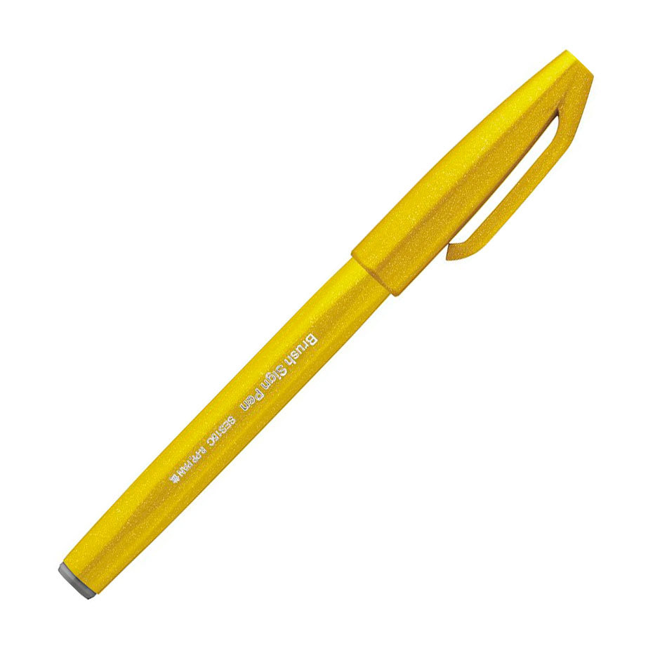 Caneta hidrográfica Brush Sign Pen Amarelo Pentel em Oferta na Shopee