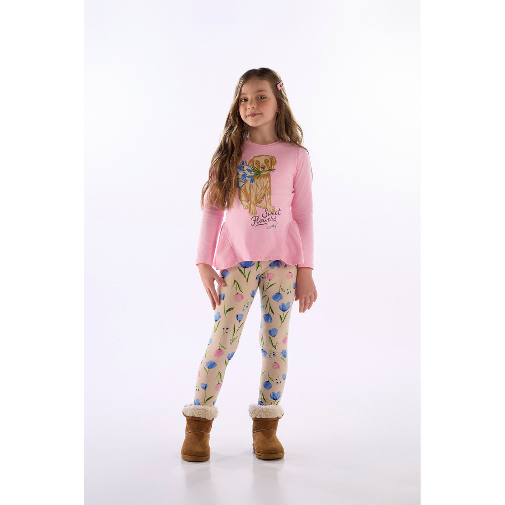 Conjunto Blusa Babado e Legging Quimby