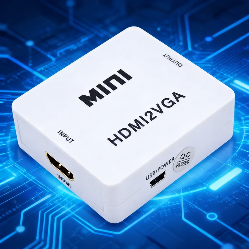 Adaptador Conversor de Vídeo com Audio HDMI2VGA - HDMI para VGA Tv Monitor Notebook
