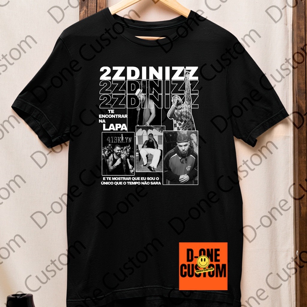 Camisa Camiseta 2zdinizz Hip-Hop Estampado Algodão Quebrada Rap Te Encontar Na Lapa Homenagem
