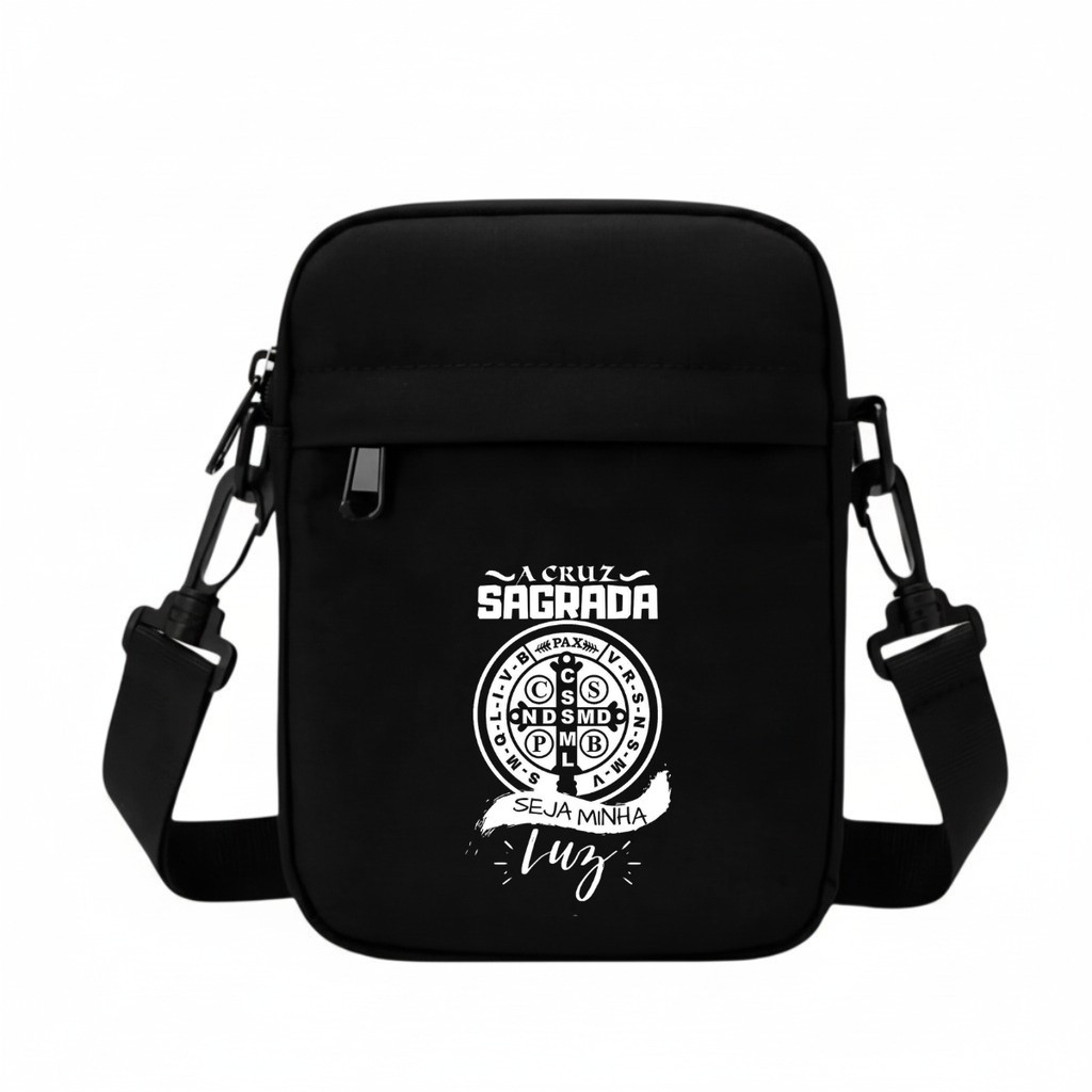Bolsa São Bento Fé Jesus Religião Católico Transversal Shoulder Bag Lisa