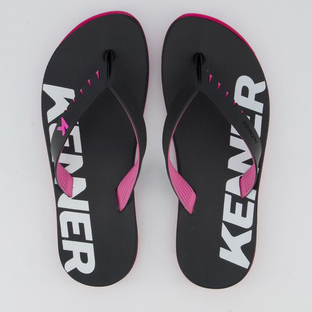 Chinelo Kenner Red Rosa e Preto