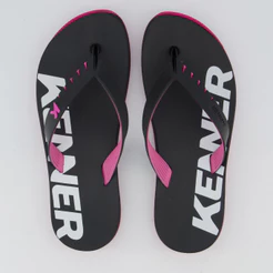 Chinelo Kenner Red Rosa e Preto