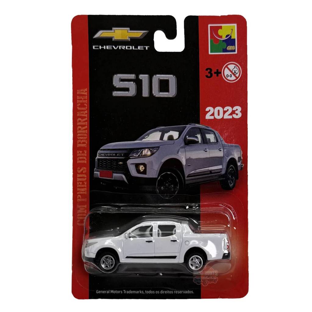 Carro Miniatura Chevrolet Metal S10 Branco 2023