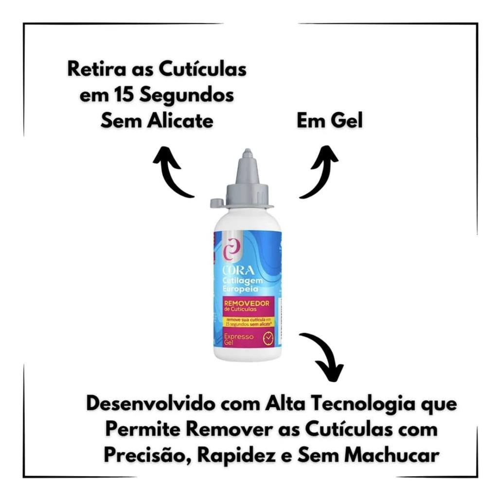 Removedor Cutículas Cutilagem Europeia Cora Gel 100ml — imagem 2 de 2