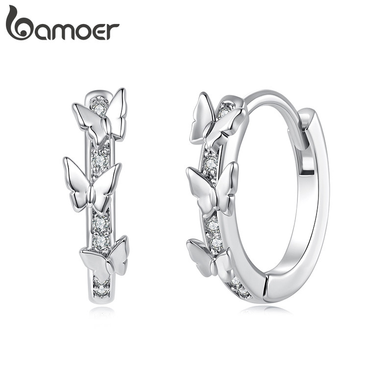 Brincos De Argola Bamoer Com Design De Borboleta , Joias , Presentes Para Mulheres