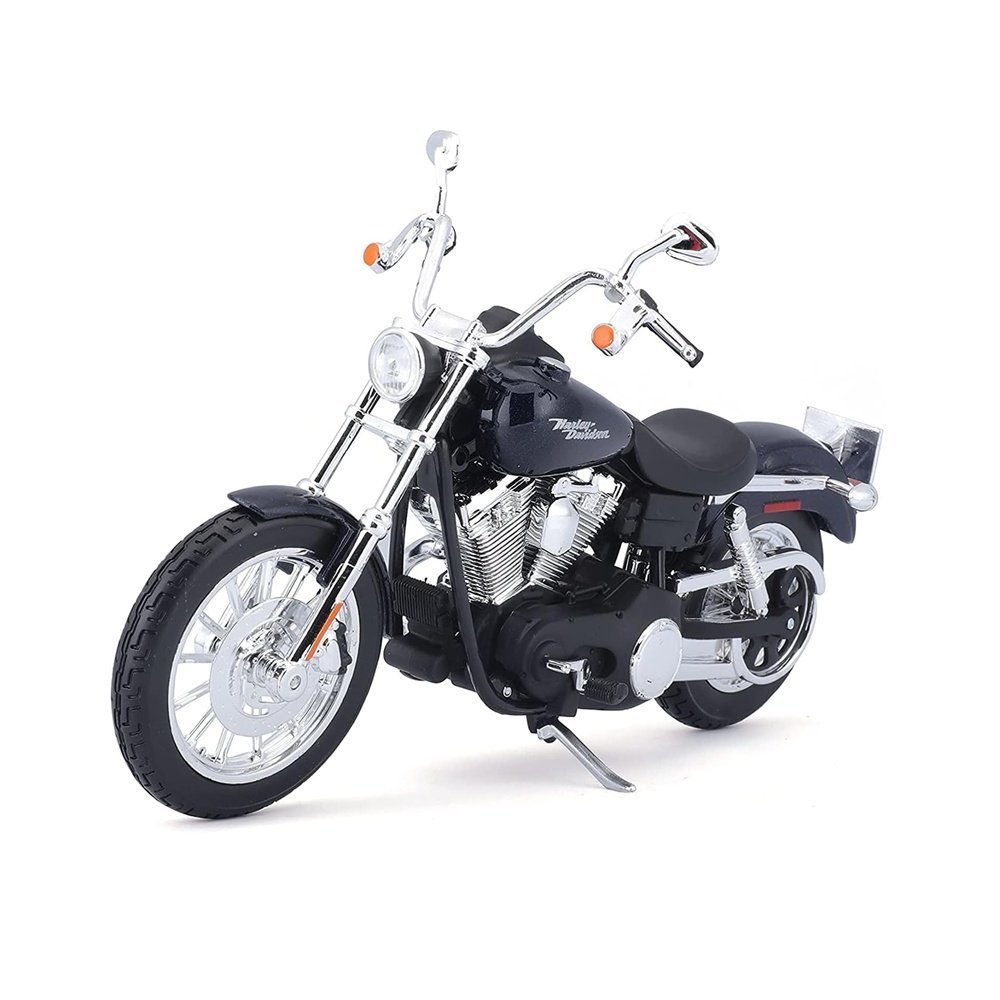 Miniatura Moto Harley Davidson FXDBI Dyna Street Bob (2006) - Azul - 1:12 - Maisto