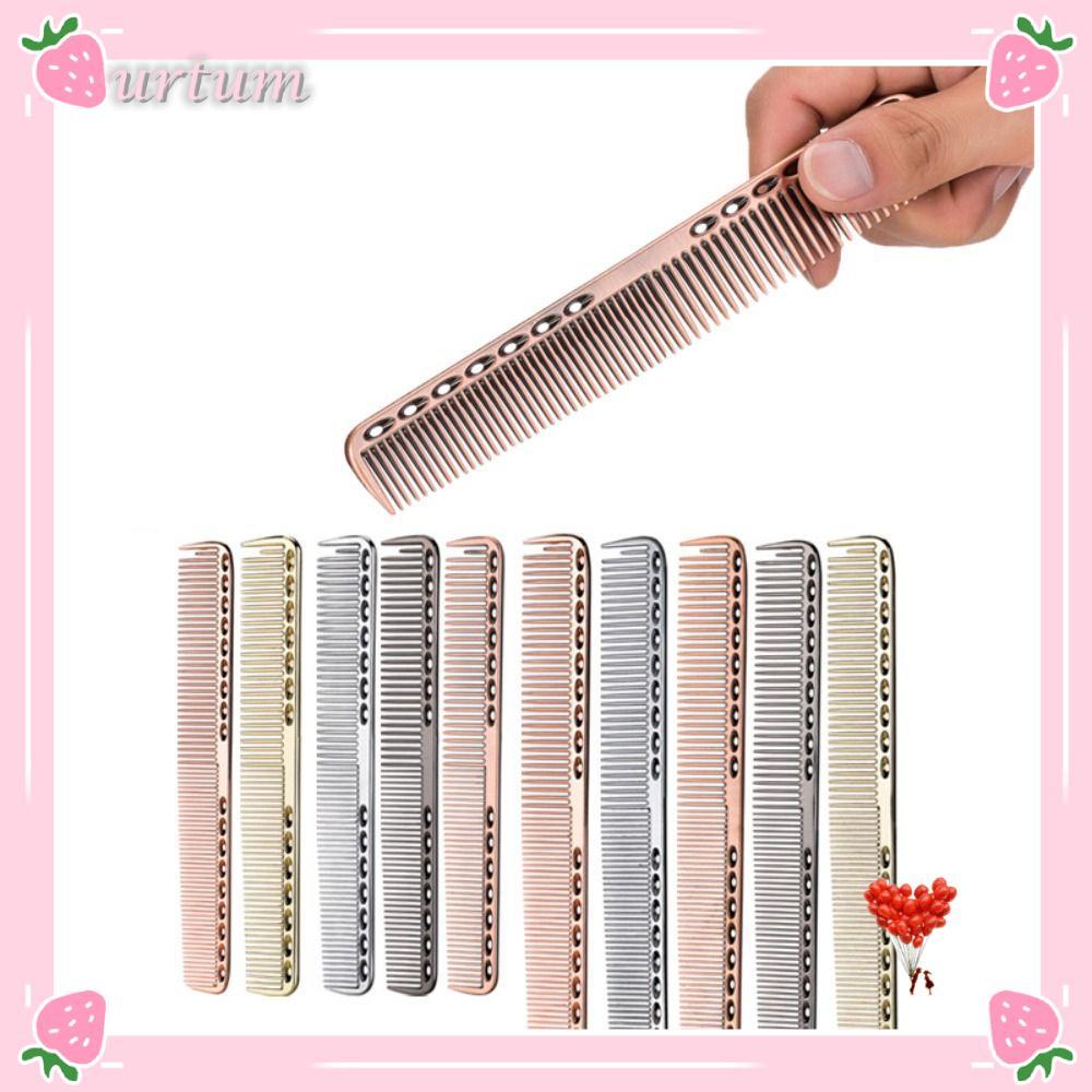 Pente De Cabeleireiro De Metal URTUM , Ferramenta De Salão De Beleza , Estilo Dupla Face Corte De Cabelo De Alumínio Dou
