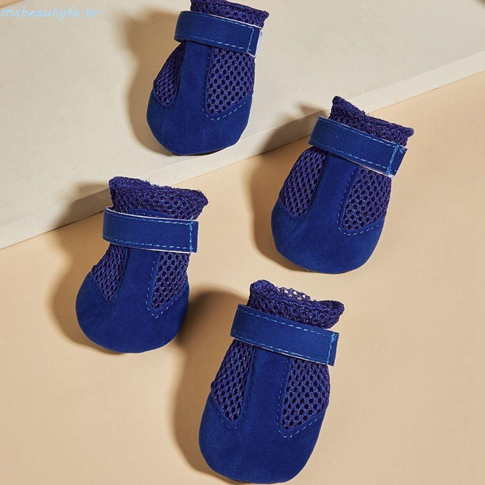 MXBEAUTYFE 4 Unidades/Conjunto Botas De Chuva Para Animais De Estimação , Sapatos Confortáveis Antiderrapantes Cães Curt