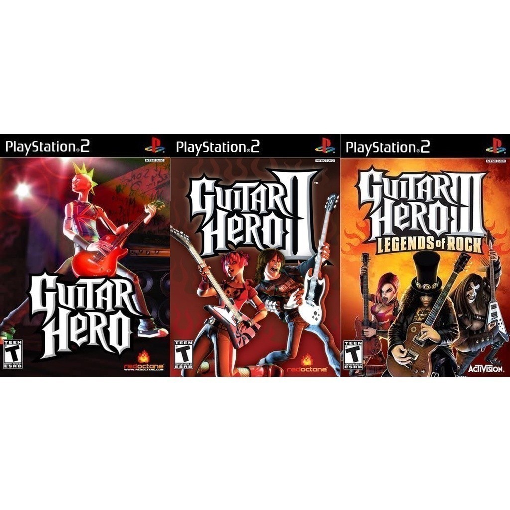 PS2 Guitar Hero 1, 2 E 3 - - Kit 3 Jogos  (promo-ção)
