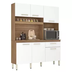 Cozinha Compacta Álamo 6 Portas 1 Gaveta MDP Demóbile