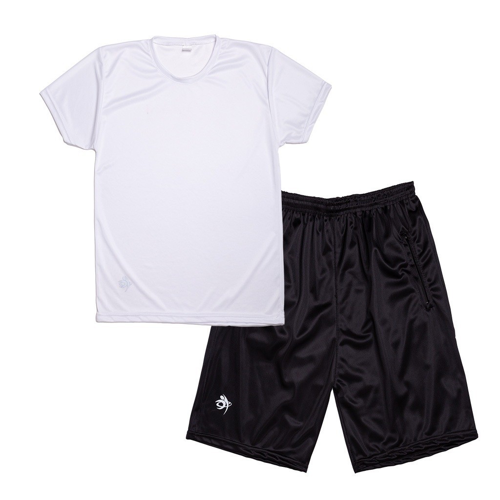 Kit / Conjunto Bermuda + Camiseta Dry Fit Masculina Casual - Treino - Academia - Esportes - Corrida