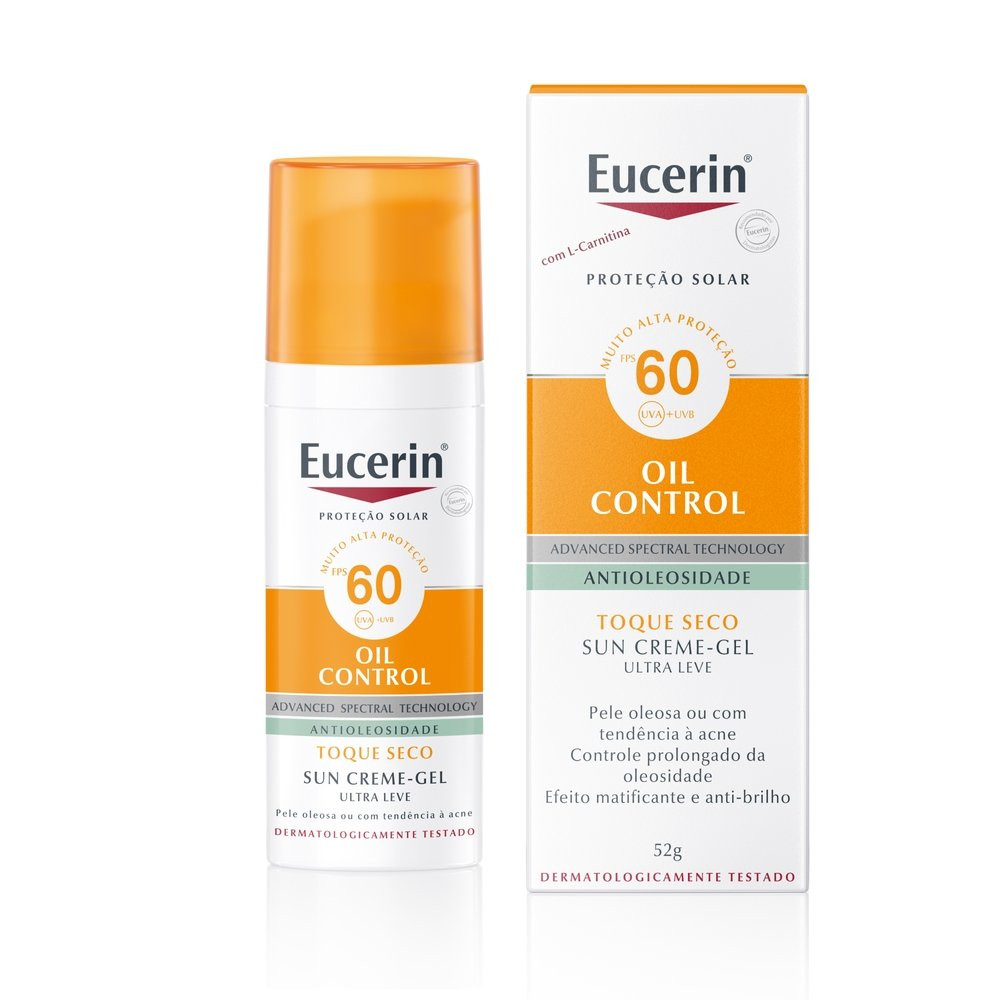 Protetor Solar Facial Eucerin Creme-gel Oil Control Fps60 50ml
