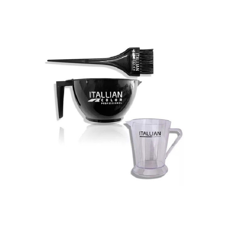 Kit Cumbuca Pincel E Medidor P/ Creme Itallian Hairtech em Oferta na Shopee