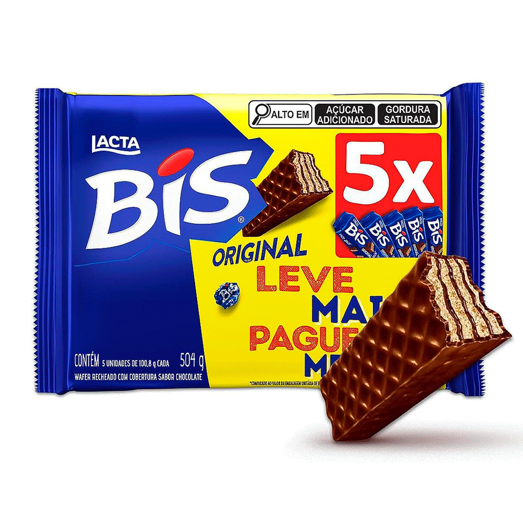 Kit 5 Pacotes de Bis com 16 Unidades em Oferta na Shopee