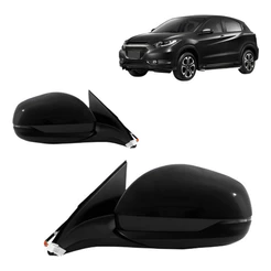 Par Retrovisor Hrv 2015 A 2021 Eletrico Com Pisca Capa Preta