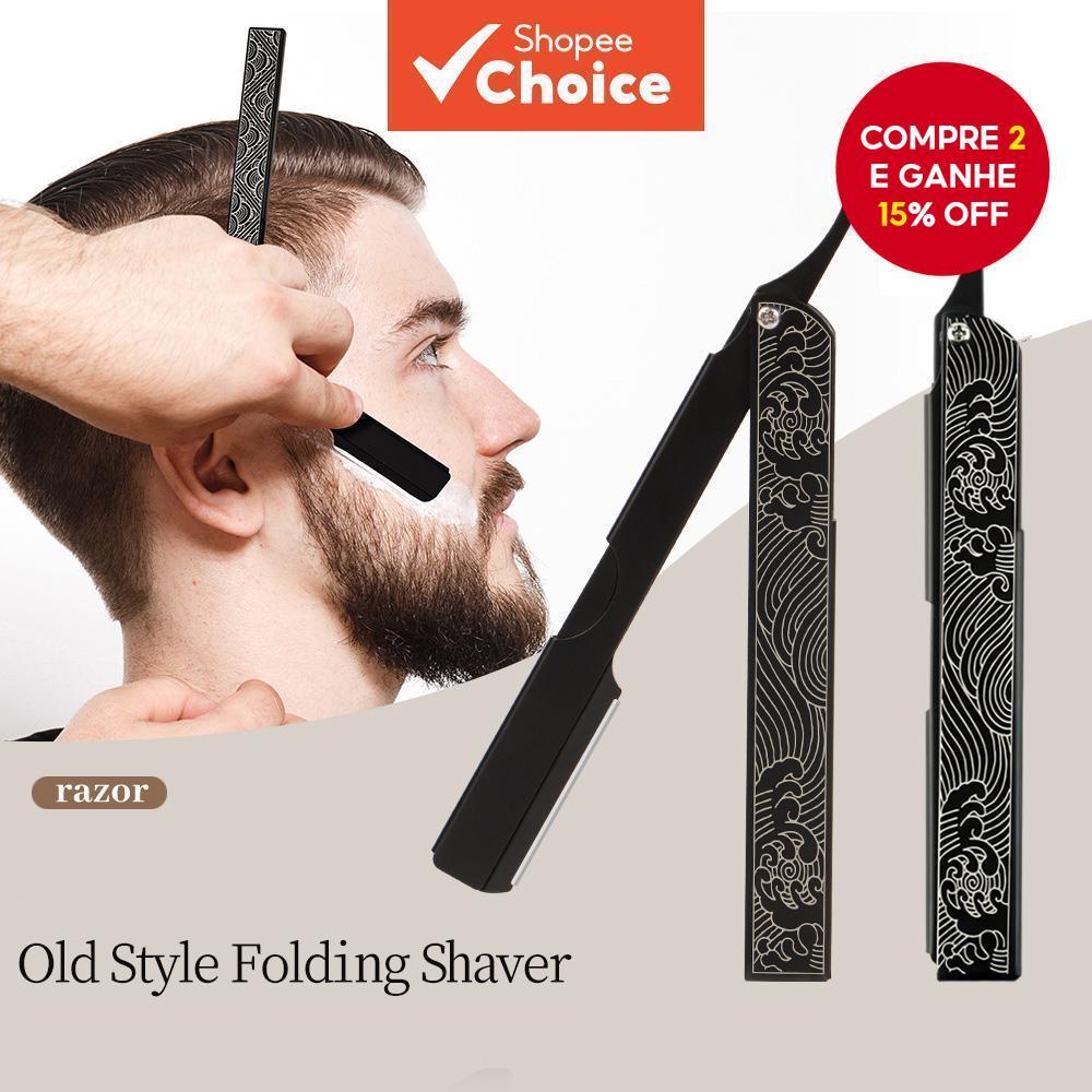 Suporte de Lâmina de Barbear Manual Dobrável para Homens Profissionais, Lâmina Substituível, Barbeador de Segurança em Oferta na Shopee