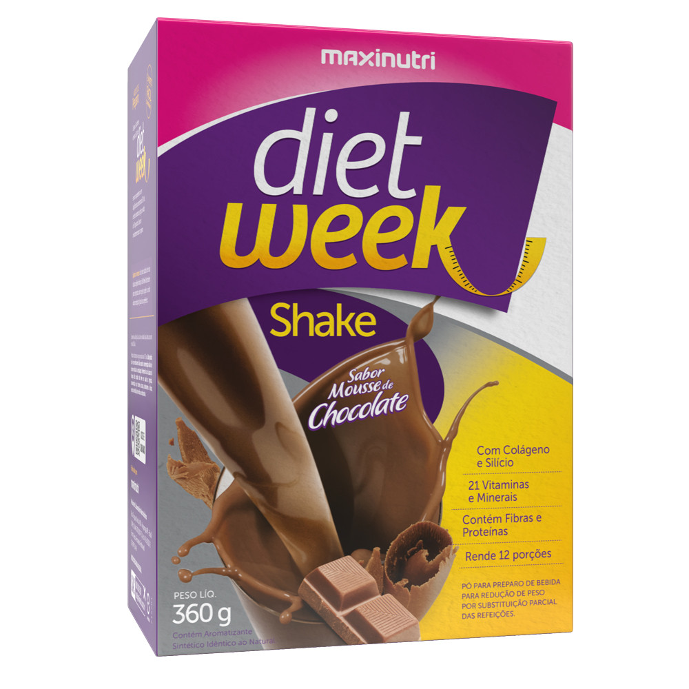 Diet Week Shake Mousse de Chocolate 360g Maxinutri