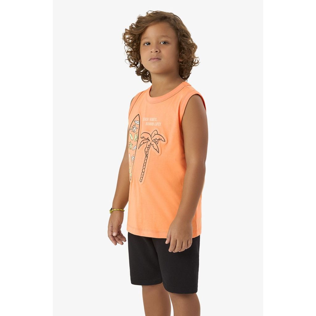Conjunto Menino Regata Machao Estampado Bermuda Rovi Kids