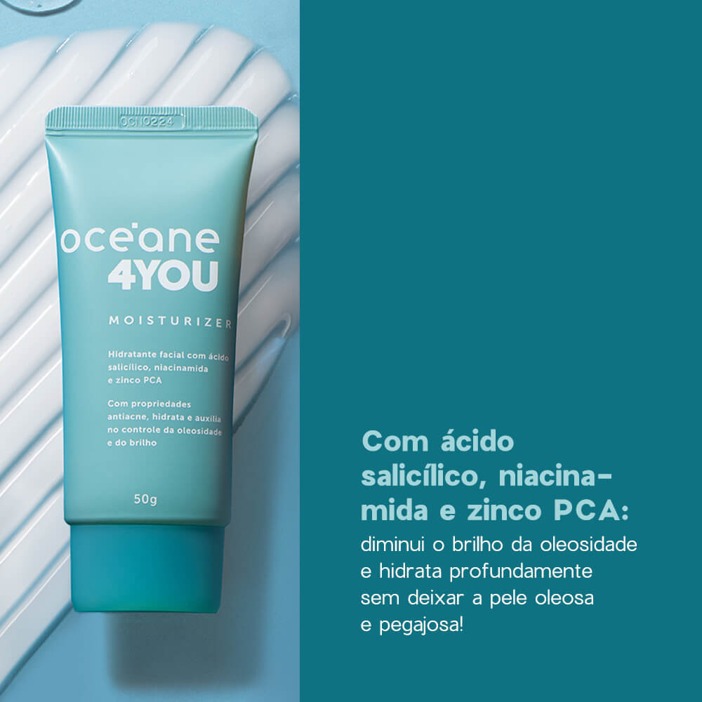 Detalhes do Hidratante Facial com Niacinamida e Ácido Salicílico - Moisturizer 4you 50g