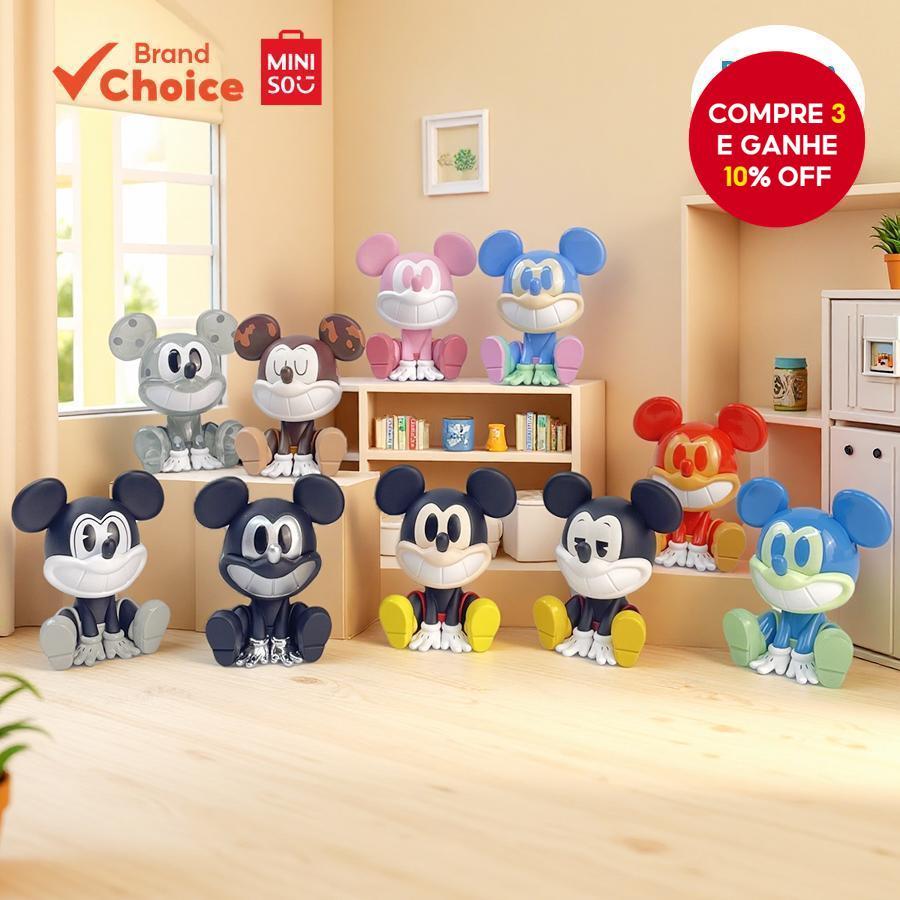 MINISO  disney mickey mouse série atração risada - figura ícone divertida caixa surpresa caixa cega brinquedo