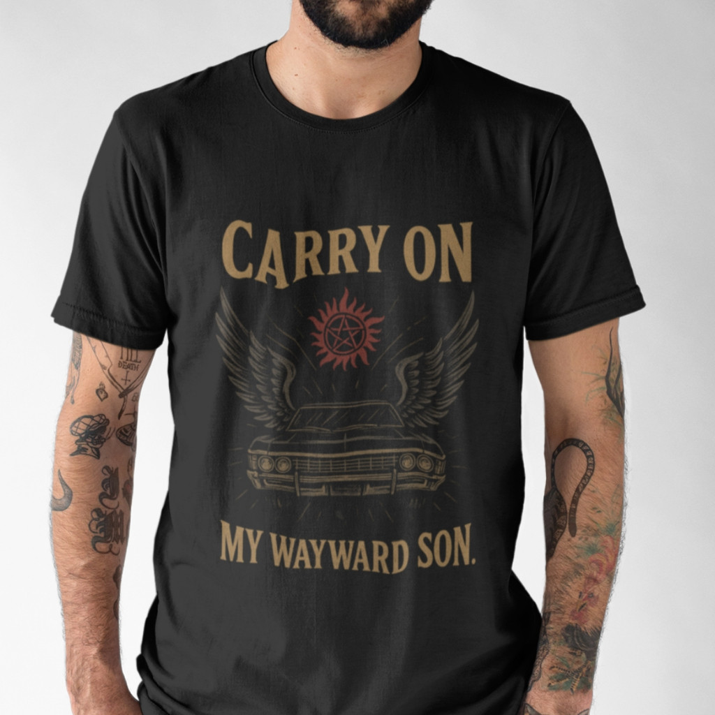 [Camiseta Premium em Algodão Puro]GXG Camiseta Série de Terror Supernatural Sobrenatural Sam e Dean Winchester Música Ca