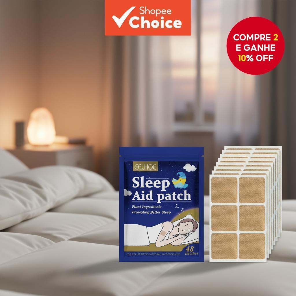 48 unidades de adesivo para dormir tranquilo, relaxa o corpo, melhora o conforto do sono, auxilia em um sono tranquilo. em Oferta na Shopee