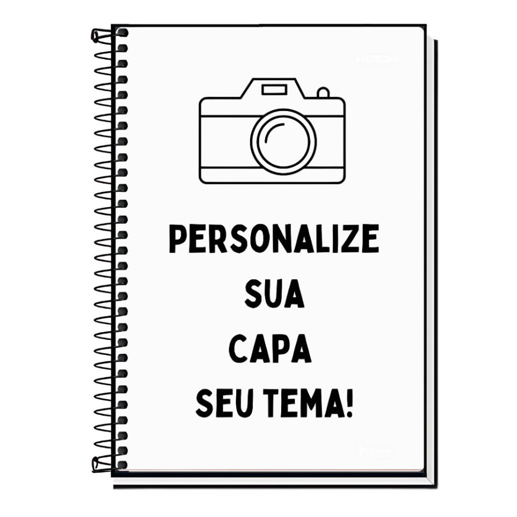 Caderno Personalizado com Foto, Nome ou Tema - Capa Exclusiva - 1, 10 ou 20 Matérias - Escolar, Espiral, Capa Dura em Oferta na Shopee