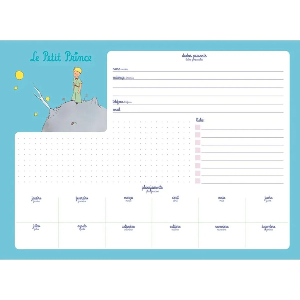 Caderno Cartografia Desenho Pequeno Principe 96 Folhas
