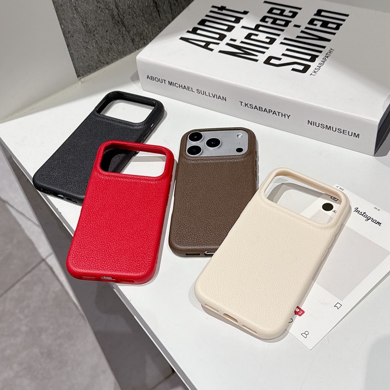 Textura De Couro De Luxo Caso Telefone Macio Para iPhone 11 12 13 14 15 16 17 Pro Max Plus Ar À Prova De Choque TPU Pára — imagem 2 de 2