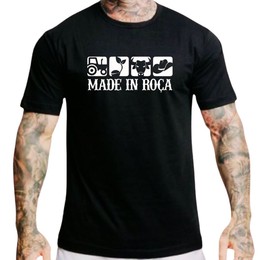 Camiseta Unissex Made in Roça Exclusiva Envio Em Até 4 Horas Envio Relâmpago
