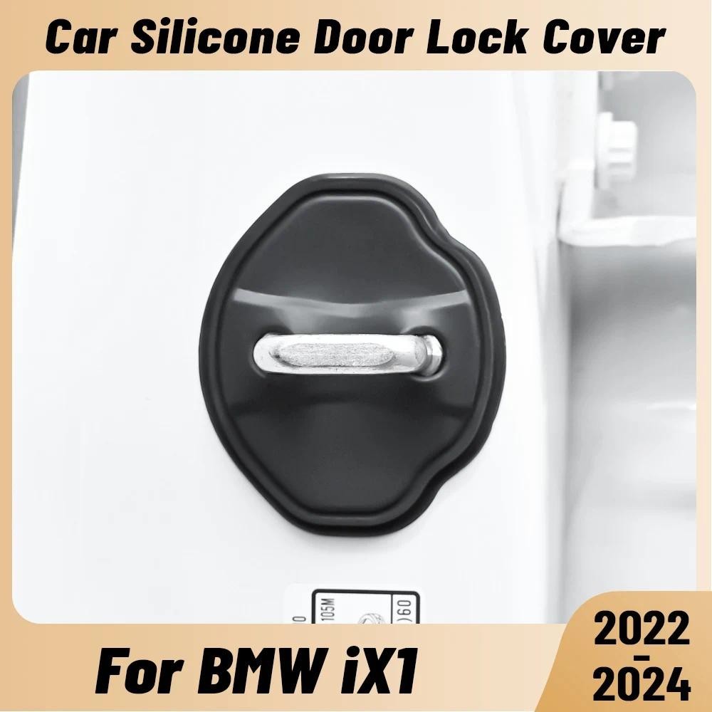 Para BMW iX1 2022-2024 Amortecedor Da Porta Do Carro Protetor De Fechadura Silicone Auto Travas Capa Acessórios