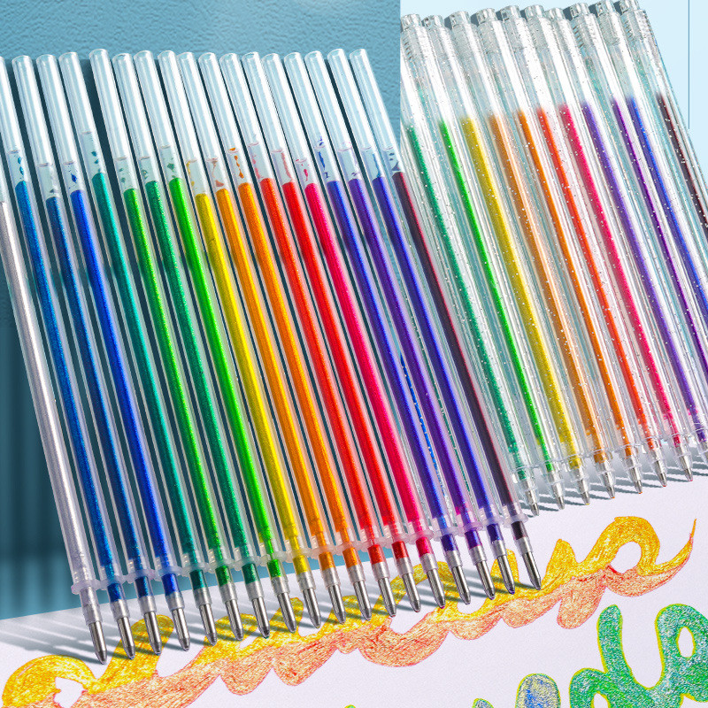 Marcador chave marcador caneta grande capacidade aquarela caneta iluminador glitter pó crianças glitter Gel caneta glitt