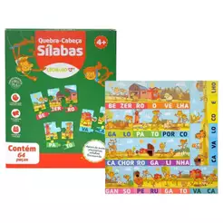 Quebra-Cabeça Sílabas 64 Peças Leo&Leo Leonora - 10640