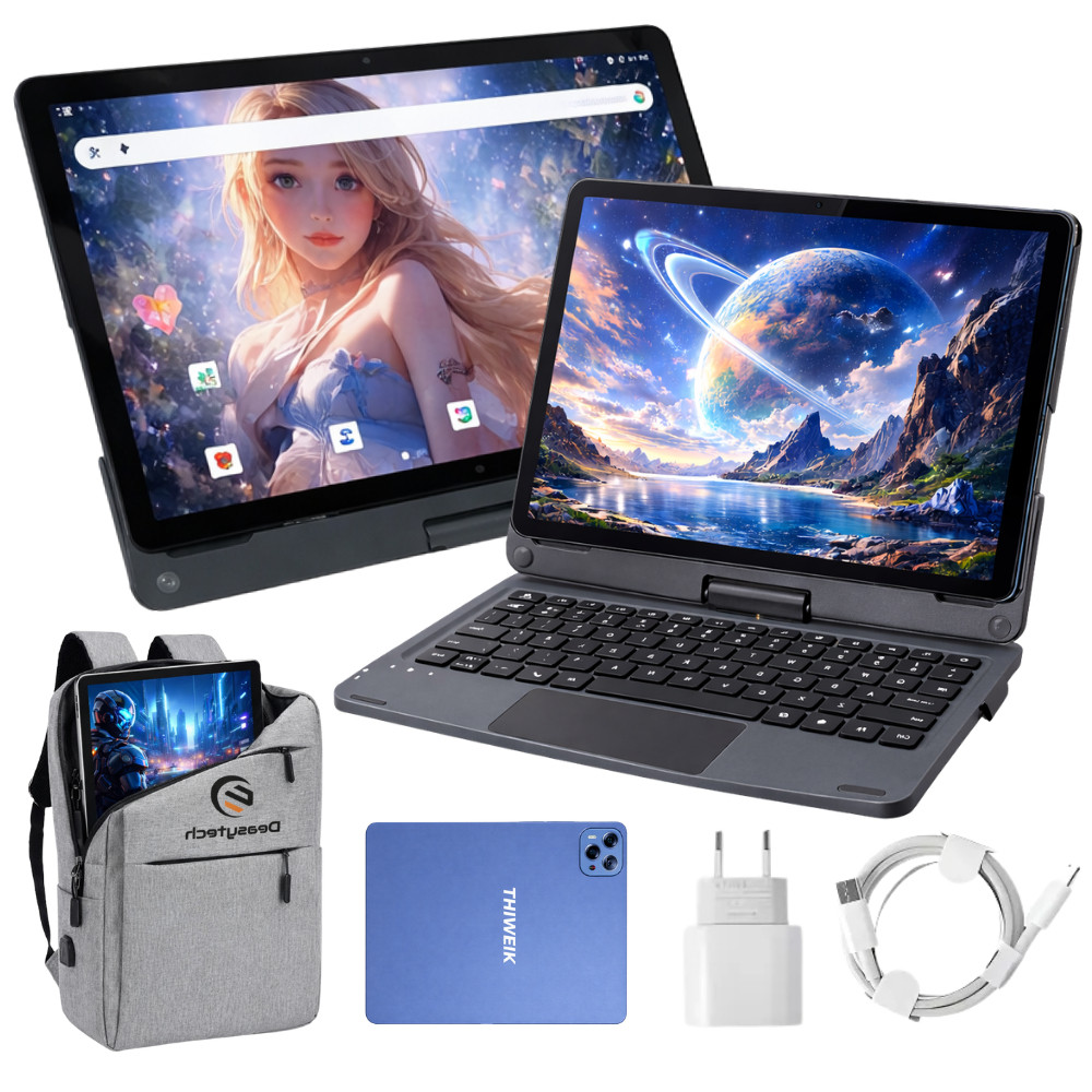 Tablet Android 256gb Memória 4G Wi-fi W11 Capa Giratória 8gb Ram 11' Polegadas Full HD + Mochila