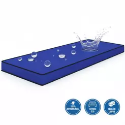 Colchão Impermeável Solteiro D28 Napa Plumatex 78x188x12 Hospitalar Alojamento Antiacaro Resistente