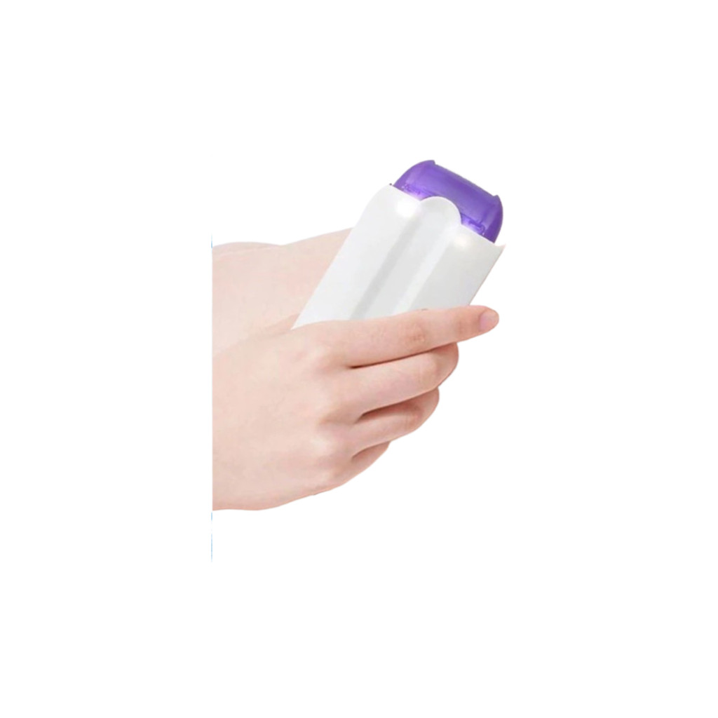 Depilador a Laser Recarregável Feminino Indolor Portátil Removedor de Pelos Branco e Roxo Elétrico