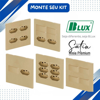 MONTE O SEU KIT Conjunto 4x4 Tomada Areia 10a 20a Interruptor Paralelo Recta Areia Satin Fosco em Oferta na Shopee
