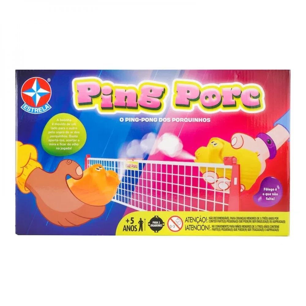 Brinquedo Jogo Ping Porc o Ping Pong Dos Porquinhos - Estrela Original