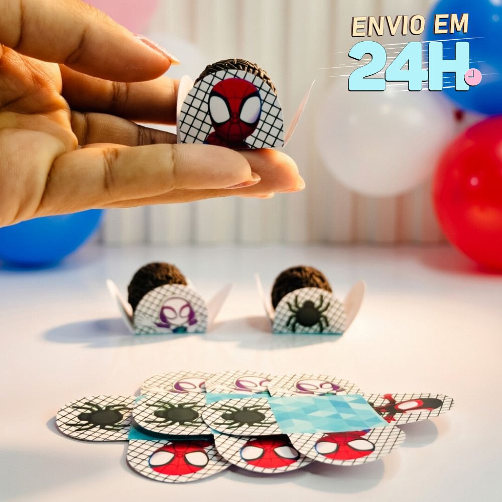Forminha de Doces  Spidey e Seus Amigos -Homem Aranha Personalizada no Tema /Lembrancinha de Festa /Aniversário