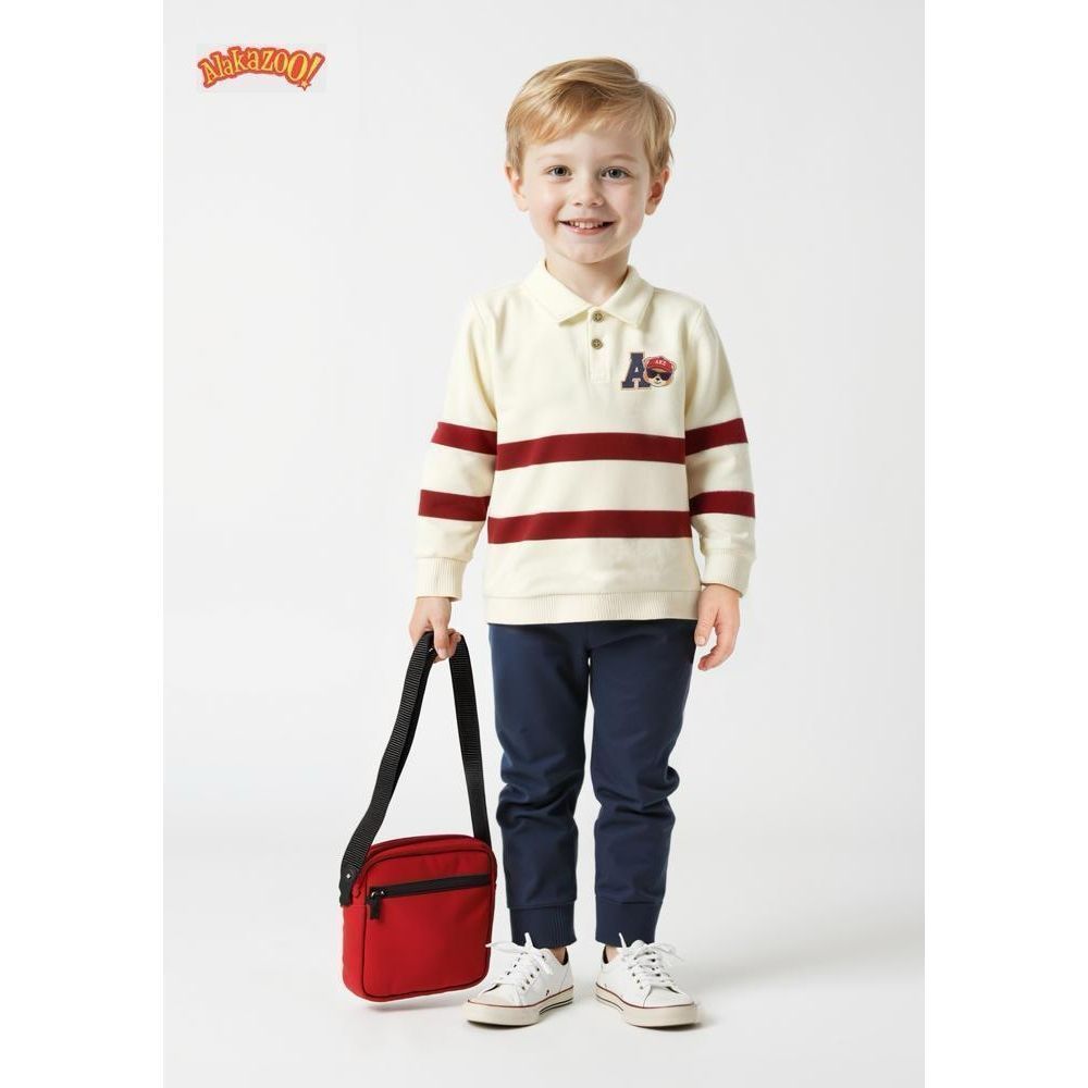 CONJUNTO MOLETOM FELPADO BRANCO OFF WHITE    - MASCULINO