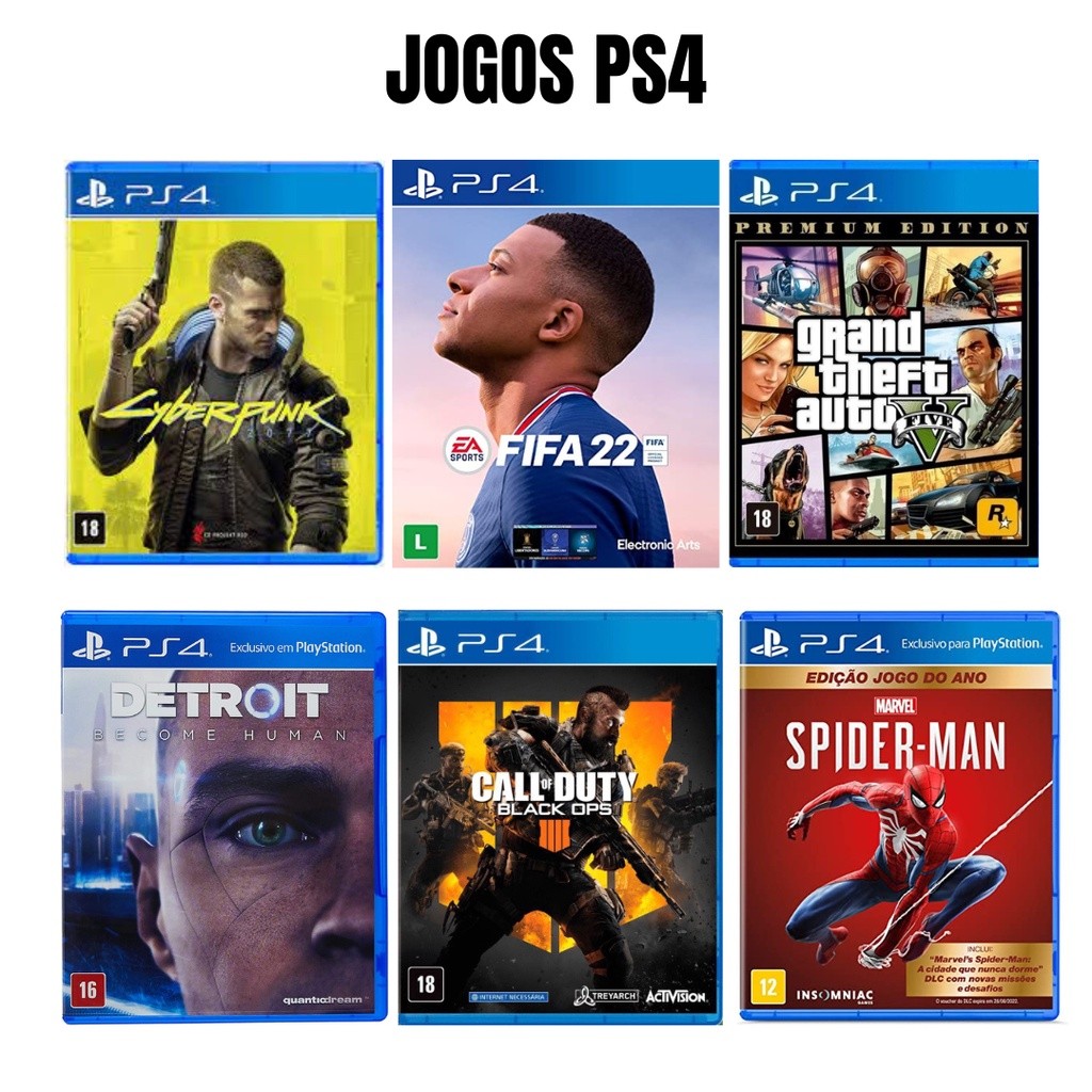 Jogos Ps4 - Fifa 22 - Gta V - Cyber Punk - Call of Duty - God Of War / Midia Fisica - Semi Novo