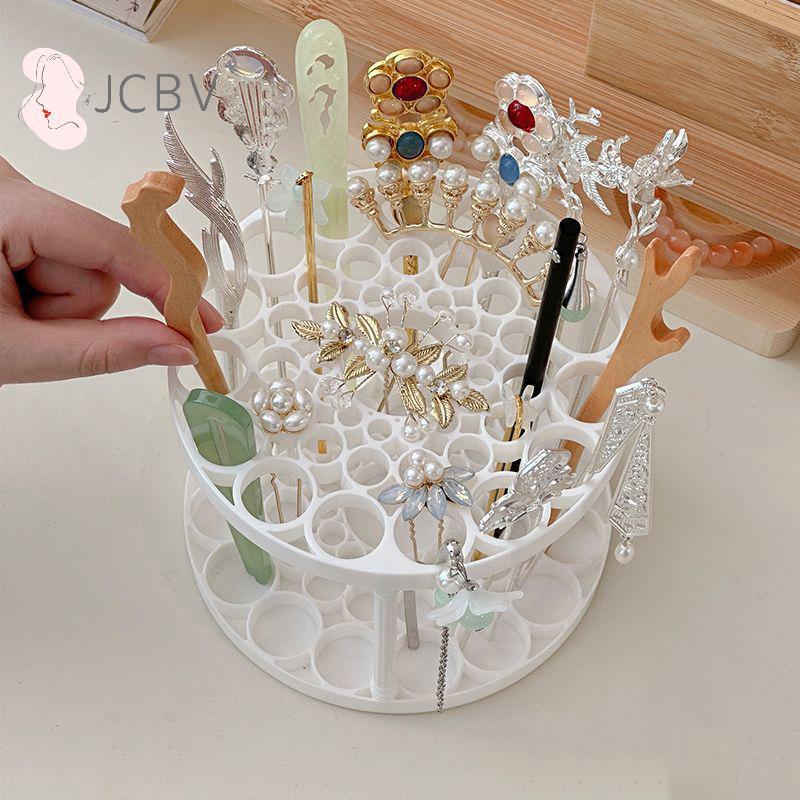[JCBV] Caixa De Armazenamento De Grampo De Cabelo Com 45 Furos Multifuncional De Grande Capacidade Para Maquiagem Escova